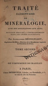 Traite elementaire de Mineralogie